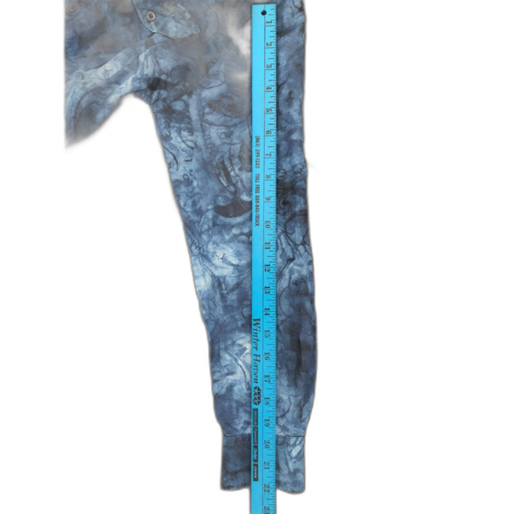 Ralph Lauren Button Up Lightweight Shirt Blouse Tie Dye Watercolor With Pockets - Picture 9 of 10